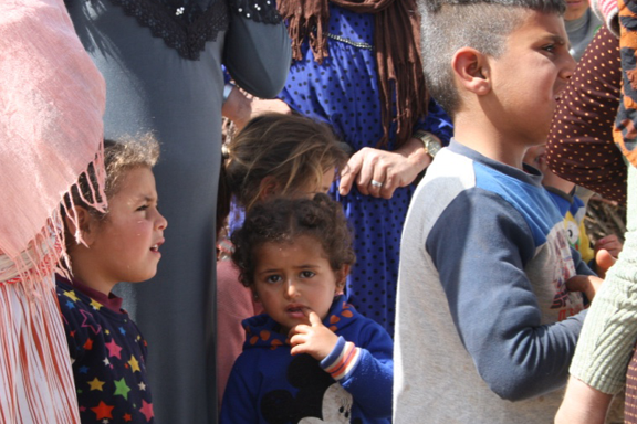 Ni�os y ni�as refugiadas en Marjayoun