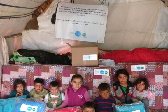 Familia de reci�n llegados a L�bano