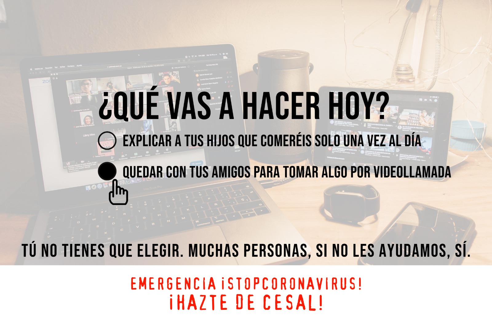 coronavirus. emergencia, CESAL, dona, alimentos, salud