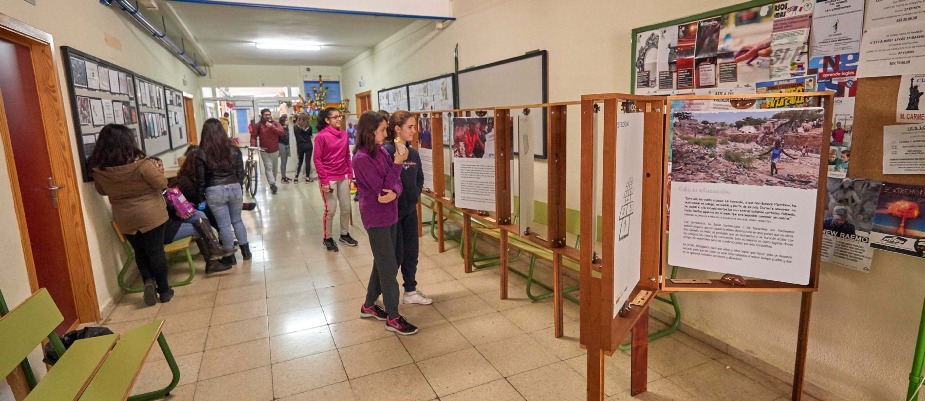 Alumnado visitando la exposici�n