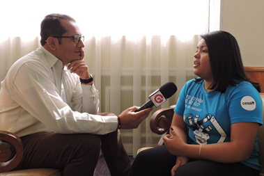 entrevista a una joven participante en el proyecto